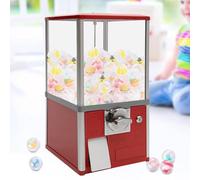 Coin Operated Capsule Vending Machine, Gumball Dispenser with 130 Cartoon Doll Capsules, 7kg Load Capacity, Commercial Prize Machine for Events and Retail