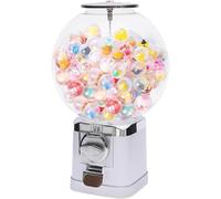 Coin Operated Capsule Vending Machine, Mini Gum Candy Dispenser, Light Round Toy Ball Prize Machine for Retail Stores - Fun Toys and Treats for Kids