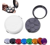 Coin Organizer, Portable Mini Coin Dispenser Case with Mirror, Hard Case Small Money Sorter Coin Holder for Collectors, Space Saving Pocket Coin Storage Organizer, Coin Holder for Car(White)