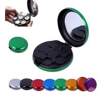 Coin Organizer, Portable Mini Coin Dispenser Case with Mirror, Hard Case Small Money Sorter Coin Holder for Collectors, Space Saving Pocket Coin Storage Organizer, Coin Holder for Car(Green)