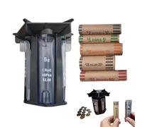 Coin Packing Tube - Sorter, Multi-Size Cylinder, Reinforced Material Construction, Smooth Rolling | For Coin Organization, Holder