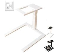 Coin Photography Stand Overhead Phone Camera Stand,Adjustable Overhead Tripod with Phone Holder Mount,Hands-Free for Recording Filming Videos,DeskTable Stand for Cooking Drawing Shooting (White, 19cm)