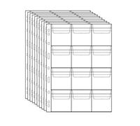 Coin Pocket Pages - 12 Pockets/Sheet Standard 9-Hole Coin Pocket Inserts Collecting Sleeves for Coins 10 Sheets CS03112 Series