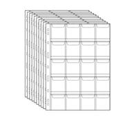 Coin Pocket Pages 20 Pockets/Sheet 10 Sheets Storage Sleeves 9 Hole