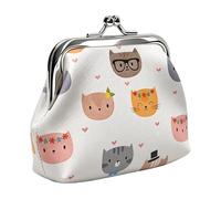Coin Pouch for Women PU Leather Cat Pattern Bag