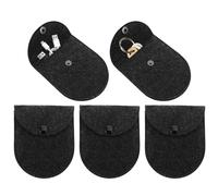 Coin Purse, 5 Pieces Felt Storage Pouch, Snap Button Tiny Wallet, 4.33 x 3.78 inches, Waterproof Cosmetics Organizer, Jewelry Holder for Hair Clips, Lipstick, Earrings, Candy