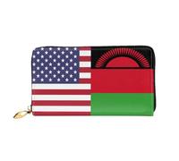 Coin Purse America Malawi Friendship Flag Ladies Wallet Pouch Soft Coin Bag with Zipper Pocket Handbag for Evening Party, Friend, Mother