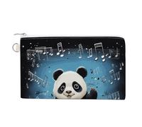 Coin Purse Canvas Wallet Wallet for Men Panda Dancing on Musical Notes Printed Wallet Women for Travel And Vacation, style, One Size, Coin Purse