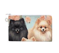 Coin Purse Canvas Wallet Wallet for Men Pomeranians Pattern Printed Wallet Women for Travel And Vacation, style, One Size, Coin Purse