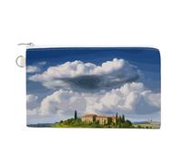 Coin Purse Canvas Wallet Wallet for Men Tuscany Spring Printed Wallet Women for Travel And Vacation, style, One Size, Coin Purse