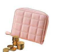 Coin Purse Change Wallet - Small Wallet Pouch Zipper Pocket Size | Portable Zipper Change Pouch Wallet for Dating, Reunion, Work, Travel, Pink, 説明を参照してください