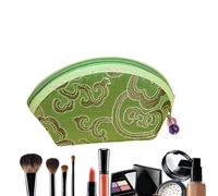 Coin Purse- Chinese Vintage Embroidered Flowers Zipper, Secure Jewelry Organizer Case, Accessory Gift Box, Classic Design Zipper Bag, Street Bags, green, Please refer to the description, Please refer