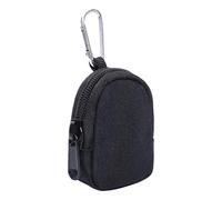 Coin Purse, Coin Case, Key Chain Bag Coin Purse, Oxford Fabric Headphone Organizer, Waterproof Coin Case, Belt Change Bag for UU, Black, riferimento alla descrizione, Please refer to description