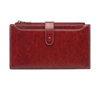 Coin Purse | Coin Case Made of PU Leather - Credit Card Storage Wallet - For Complex Banknotes Headphone Keys Lipstick Business Travel, Wine Red, Patrz opis, Unisex