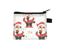 Coin Purse Cute Santa Claus Printed Makeup Bag,Wash Bag,Cosmetic Bags,Small Purse Multifunctional Girls Purse and Coin Purse Women,Coin Pouch,Coin Wallet 2 Piece