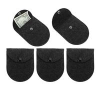 Coin Purse - Felt Storage Pouch 5 Pieces | Small Button Wallet Waterproof Organizer for Jewelry Cosmetic Hair Clips Lipstick Earrings