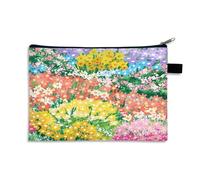 Coin Purse Flower Field Printed Makeup Bag,Wash Bag,Cosmetic Bags,Small Purse Multifunctional Girls Purse and Coin Purse Women,Coin Pouch,Coin Wallet 2 Piece