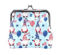 Coin Purse, Football Green Brown No Zipper Coin Pouch Coin Pouch for Women, 4.5" X 4.1", Gnomes Stars, One Size, Gnomes Stars