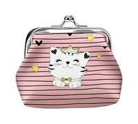 Coin Purse for Women PU Leather Cat Pattern Change Bag