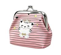 Coin Purse for Women PU Leather Cat Pattern Change Organizer