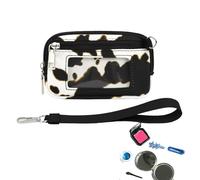 Coin Purse for Women - Wristlet Wallet Card Wallets | Coin Purse Small Pouch with A Detachable Wristlet for ID, Key, Driver's License, Transportation Cards, Black and white brown cow, Refer to