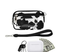 Coin Purse for Women - Wristlet Wallet Card Wallets | Coin Purse Small Pouch with A Detachable Wristlet for ID, Key, Driver's License, Transportation Cards, black and white cow, Refer to description,