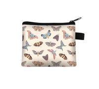 Coin Purse Insect Butterfly Printed Makeup Bag,Wash Bag,Cosmetic Bags,Small Purse Multifunctional Girls Purse and Coin Purse Women,Coin Pouch,Coin Wallet 2 Piece
