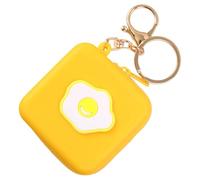 Coin Purse Key Chain - Compact Change Holder, Cute Small Coin Plots | Multi-Purpose Bag with Adorable Design, Metal Ring Connector for Keys, Travel Friendship Friendly, yellow, see description, See