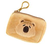 Coin Purse Keychain for Women Change Wallet with Keyring Card Holder Cash Holder Pouches Portable Makeup Bag Plush Purse Keychain