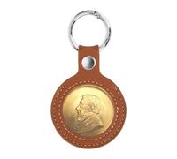 Coin Purse Keyring Pendant | Transparent Window, PU Leather Coin Purse with Keyring Pendant - for Collectors Teenagers Women Men Students Travel Commuting Backpack, light brown, Please refer to the