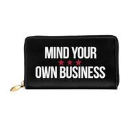 Coin Purse Mind Your Own Business Women's Wallets Retro Style Handbag Artistic Ladies Wallet Pouch for Mother, Unisex, Girlfriend
