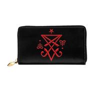 Coin Purse Occult Sigil of Lucifer Satanic Women's Wallets Microfiber Women Card Case RFID Blocking Ladies Wallet Pouch for Kids, Teacher, Evening Party