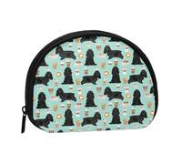 Coin Purse,Purses Wallet Change Pouch Purse Mini Wallets for Women Girls Gift,Cocker Spaniel with Coffees Black Cocker Spaniel Dog