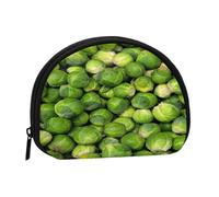 Coin Purse,Purses Wallet Change Pouch Purse Mini Wallets for Women Girls Gift,Green Brussel Sprout Print
