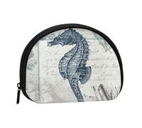 Coin Purse,Purses Wallet Change Pouch Purse Mini Wallets for Women Girls Gift,Vintage Seahorse