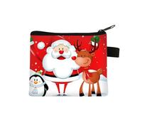 Coin Purse Santa Claus Printed Makeup Bag,Wash Bag,Cosmetic Bags,Small Purse Multifunctional Girls Purse and Coin Purse Women,Coin Pouch,Coin Wallet 2 Piece