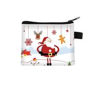 Coin Purse Santa Claus Printed Makeup Bag,Wash Bag,Cosmetic Bags,Small Purse Multifunctional Girls Purse and Coin Purse Women,Coin Pouch,Coin Wallet 1 Piece