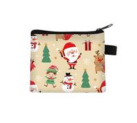 Coin Purse Santa Claus Printed Makeup Bag,Wash Bag,Cosmetic Bags,Small Purse Multifunctional Girls Purse and Coin Purse Women,Coin Pouch,Coin Wallet 1 Piece