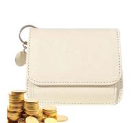 Coin Purse, Small | PU Leather Zipper Card Holder Wallet, Portable Handmade, Exchange, Credit Card Holder, Folded Bills, beige, Consulte la descripción, See description