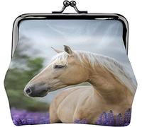 Coin Purse Wallet Animal Horse Lavender Women Girl Cute Classic Mini Wallet Change Pouch