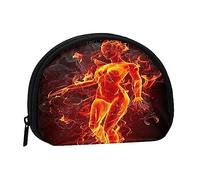 Coin Purse Wallet Coin Pouch Fire Nude Woman Flame Shell Storage Bag Zipper Money Purses Bag for Women Men Kids