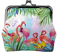 Coin Purse Wallet Flamingo Tropical Leaves Flowers Women Girl Cute Classic Small Wallet Change Purse