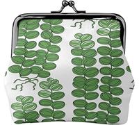 Coin Purse Wallet Green Celotocaulis Women Girl Leather Clutch Wallet Change Pouch