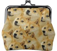 Coin Purse Wallet Mr Doge Meme Women Girl Exquisite Kiss-Lock Clasp Closure Buckle Wallet Change Pouch