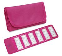 Coin Purse with 6 Zipper Pockets, Banknote Organizer, Small Travel Coin Purse for Budgeting, Receipts and Tips (Berry)