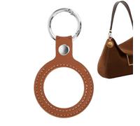 Coin Purse with Keyring and Pendant | Pocket Size Ornament - PU Leather Keyring for Collector - for Adults Women Men Collectors Students School Travel, light brown, Please refer to the