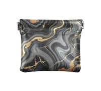 Coin Purses Cute Autumn Gnomes Portable PU Leather Coin Purse Travel Storage for Cosmetics, Headphones, Jewelry Size 4.3" X 3.7", Marble Swirl, One Size, Marble Swirl