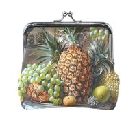 Coin Purses, Funny Capybara Pink Open Snap Multifunctional Coin Purse Casual Change Pouch for Daily Use, fruits and vegetables, One Size, Fruits and Vegetables