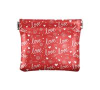 Coin Purses Kitchen Tools Black Portable PU Leather Coin Purse Small Coin Purse for Credit Card, Keys, Lipstick Size 4.3" X 3.7", Love Hearts Dots Red, One Size, Love Hearts Dots Red