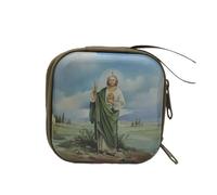 Coin Purses Rosary Prayer Bag Portable, Judah | Catholic Rosary Pouches, Coin Purses with Zippers Closures, Portable Headphone Bag for Women Men, Gift